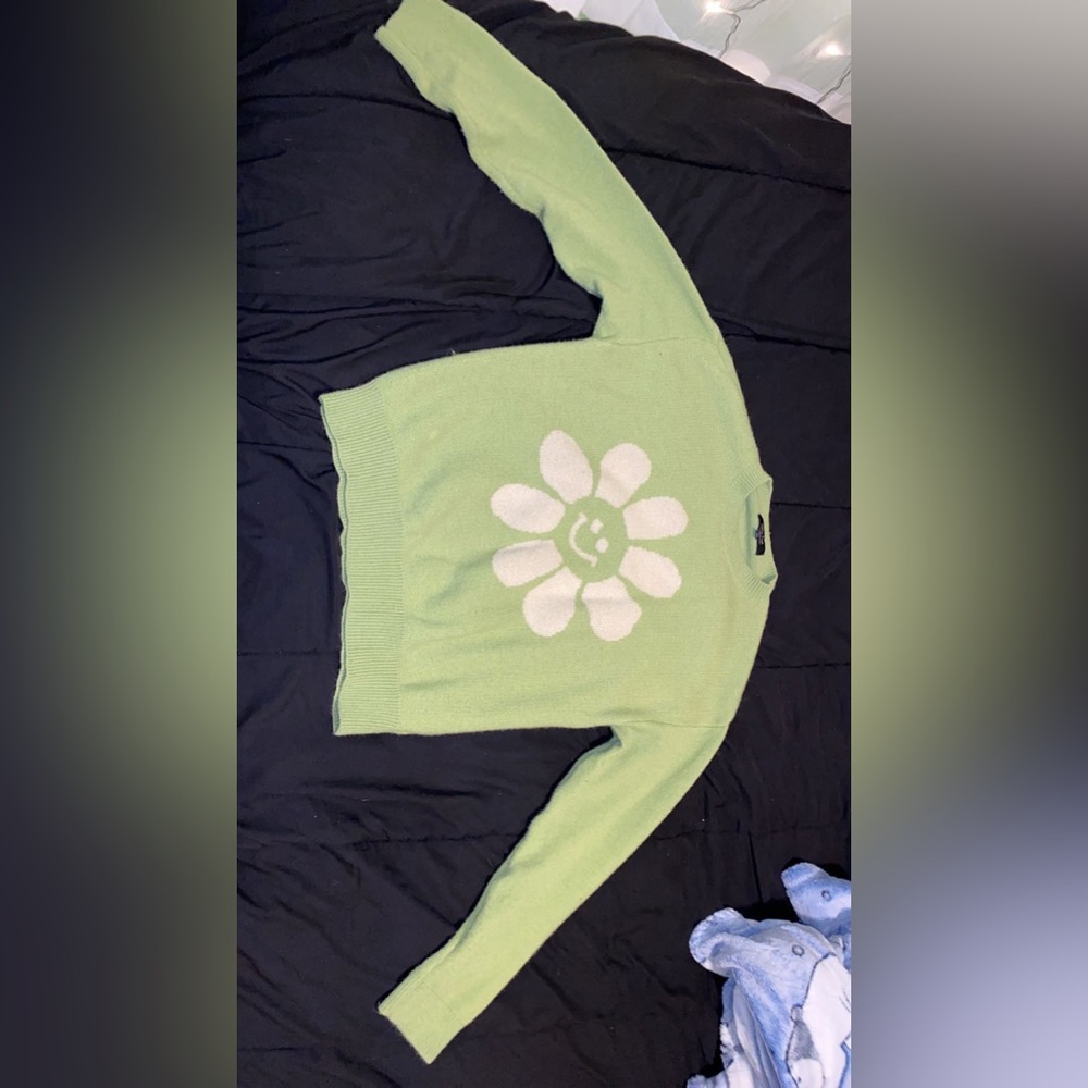 This is a green witty fox shirt. it is a size medium. and is a bit short